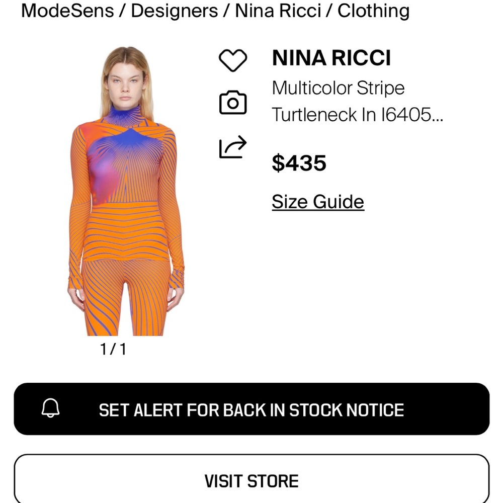 Nina Ricci Orange and Blue Stripe Leggings